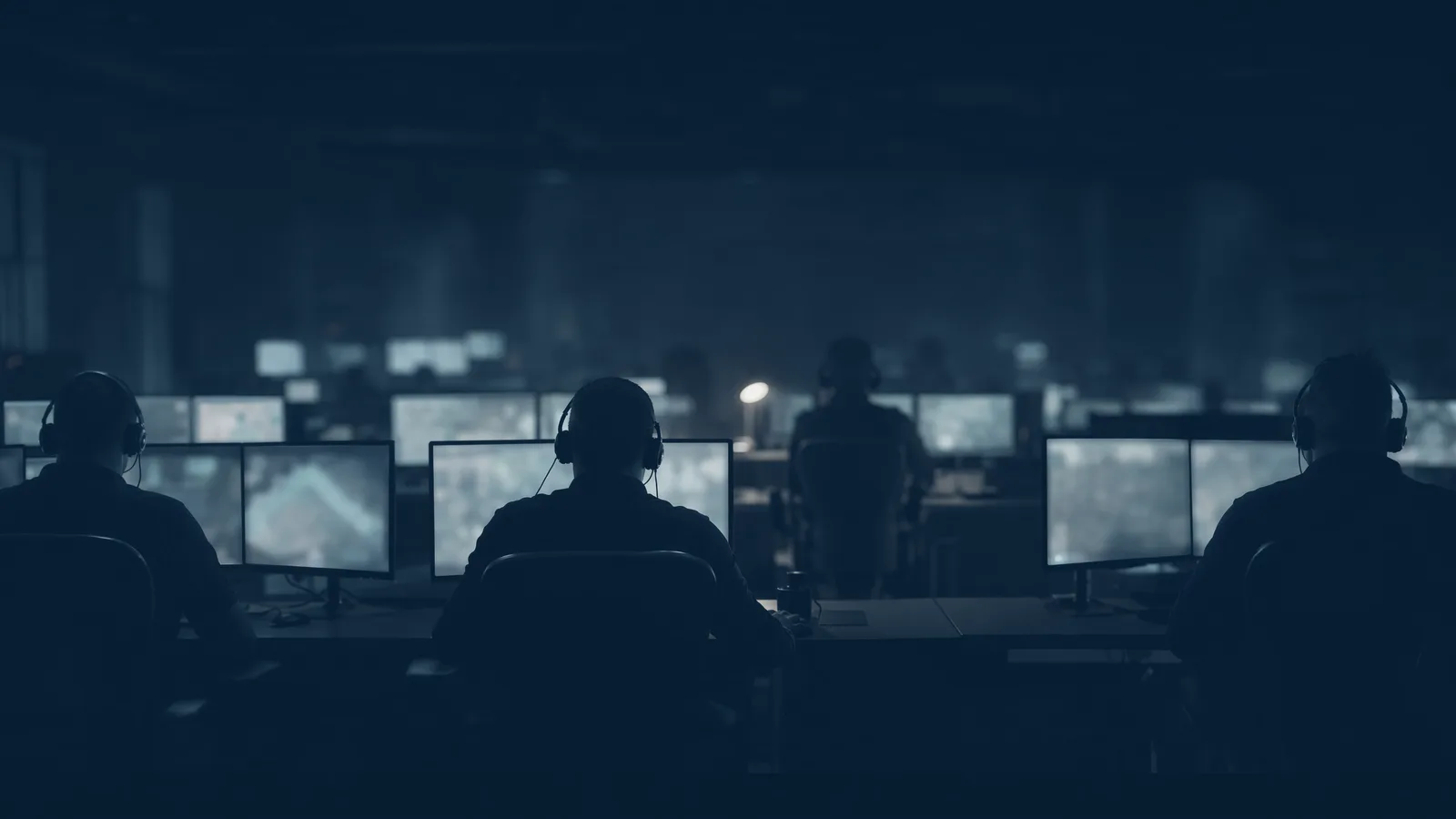 Analysts on shift in the operations room